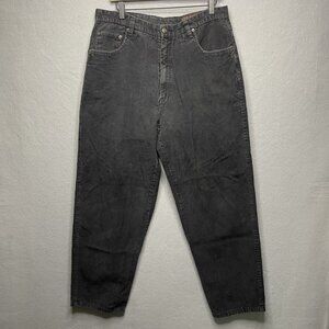 Vintage New River Genuine Article Y2K Baggy Corduroy Pants Faded Black 36M/M
